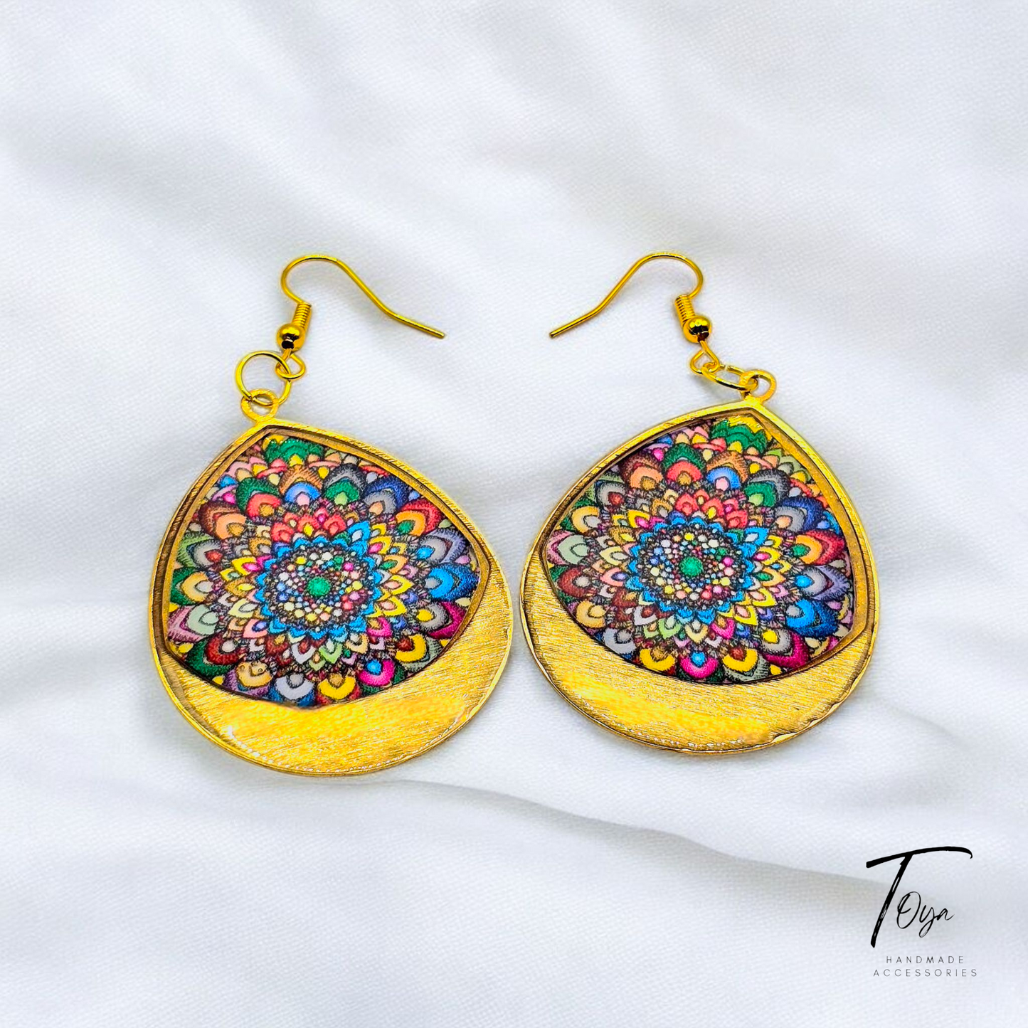 Charming Colorful Mandala Resin Earring for Women