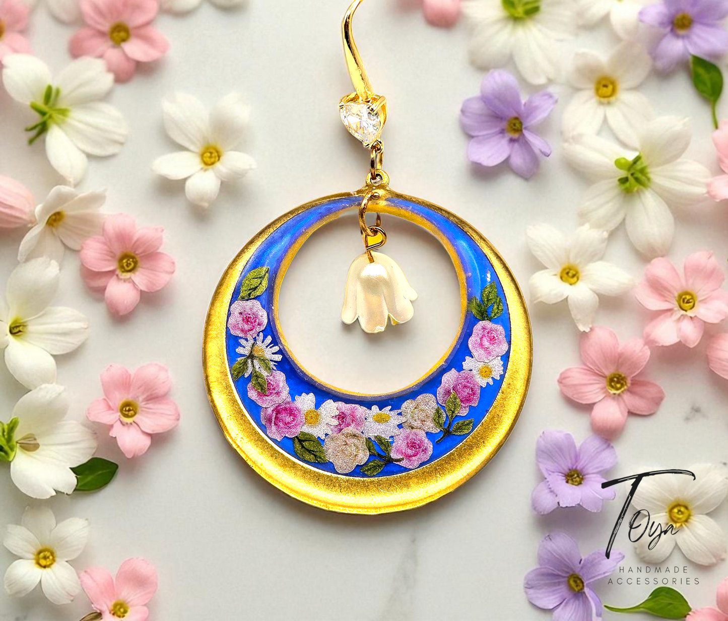 Exclusive design of Flory Resin and Lily Charm Earring for Women