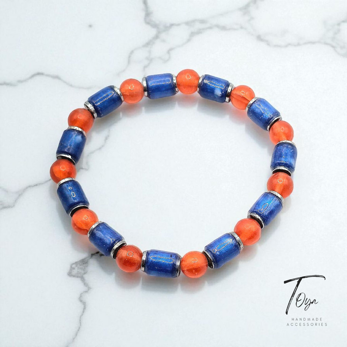 Exclusive Design of Resin Beads with Hematite Bracelet for Men and Women