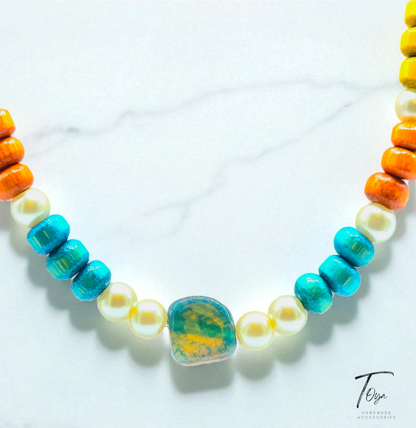 Colorful Wooden Necklace for Women