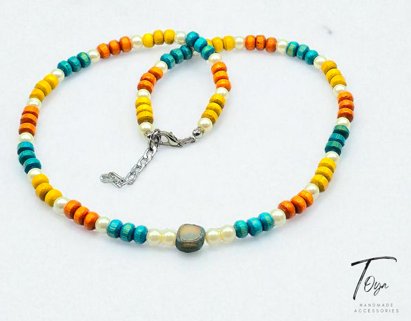 Colorful Wooden Necklace for Women