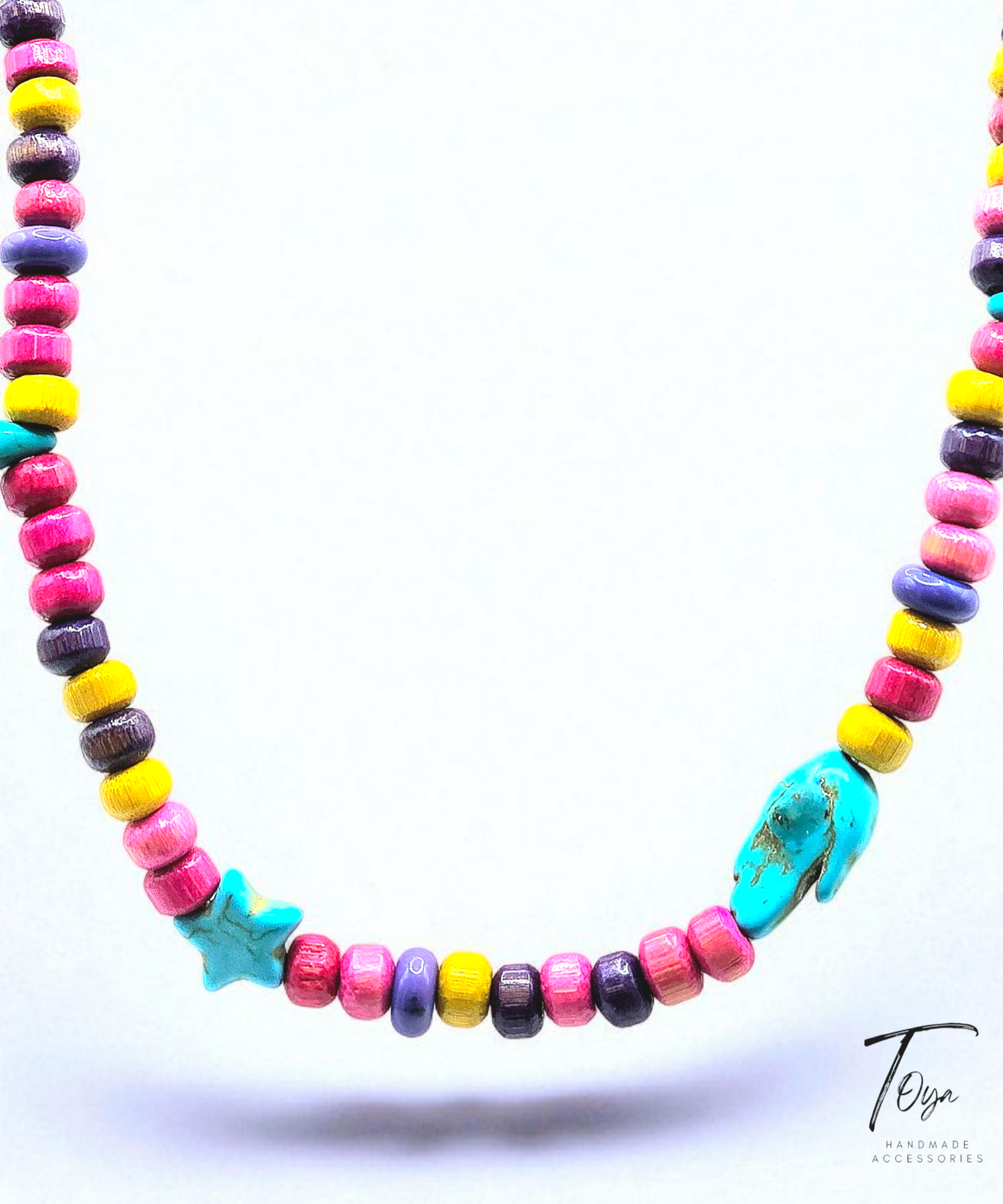 Colorful Wooden Necklace for Women