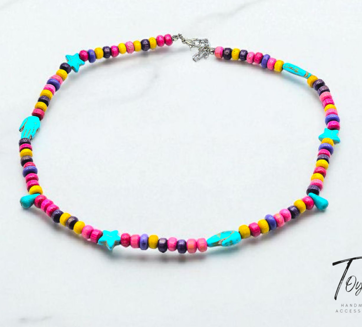 Colorful Wooden Necklace for Women