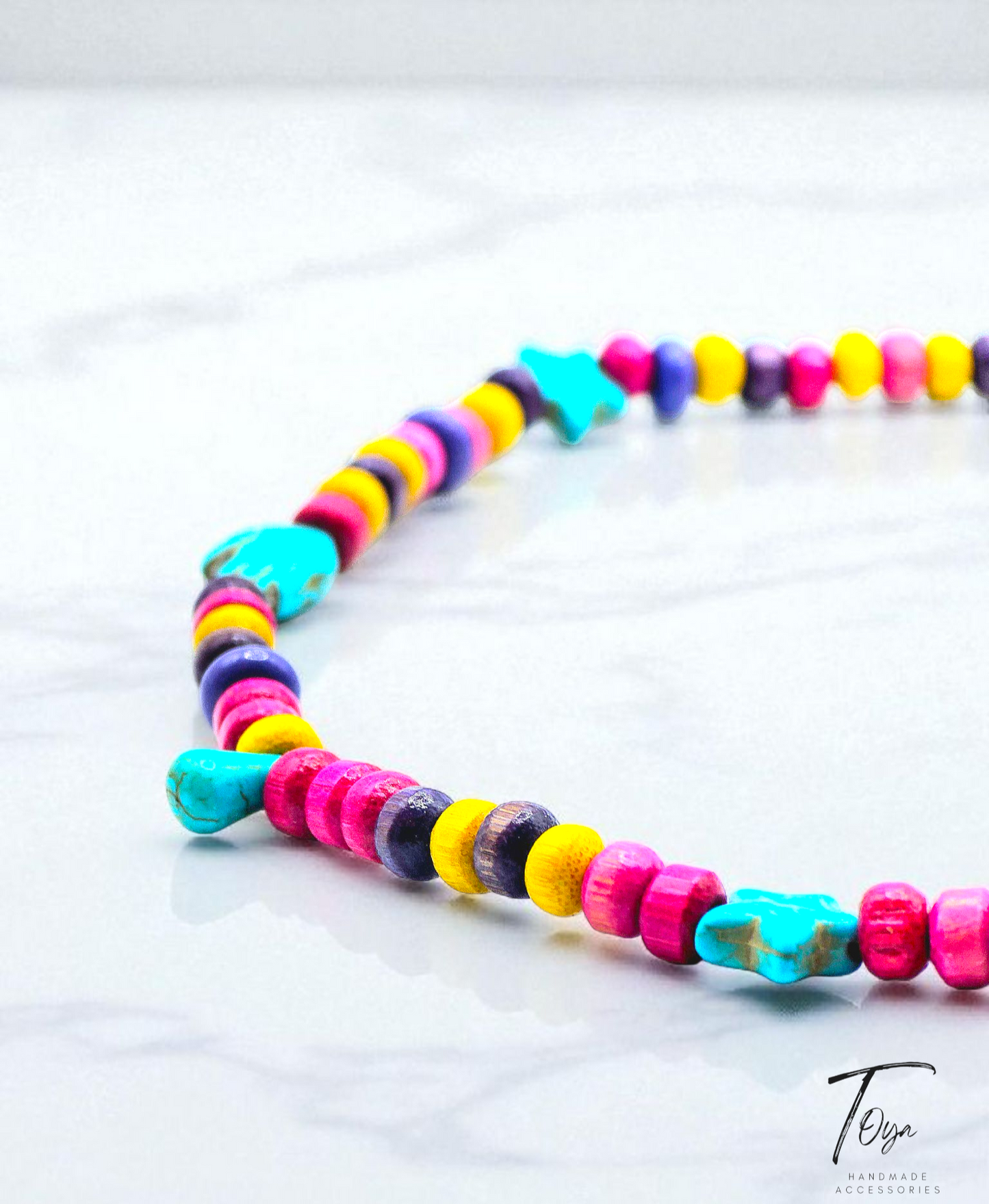 Colorful Wooden Necklace for Women