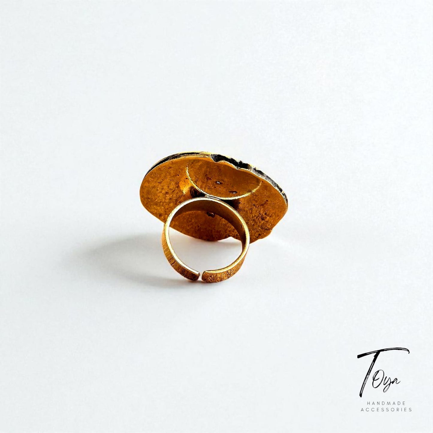 Adjustable Copper Ring for Women "Thanks to GOD"