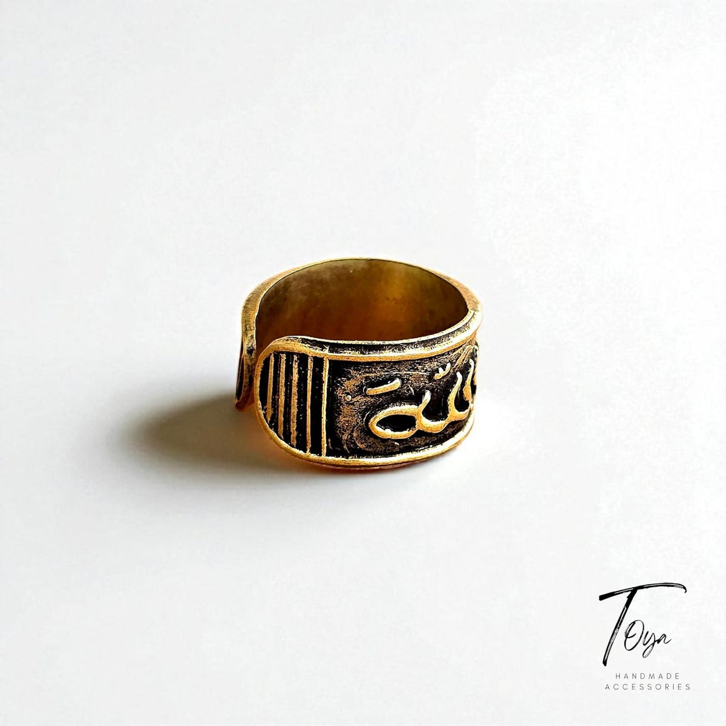 Adjustable Copper Ring for Women "La Elah Ella Allah"