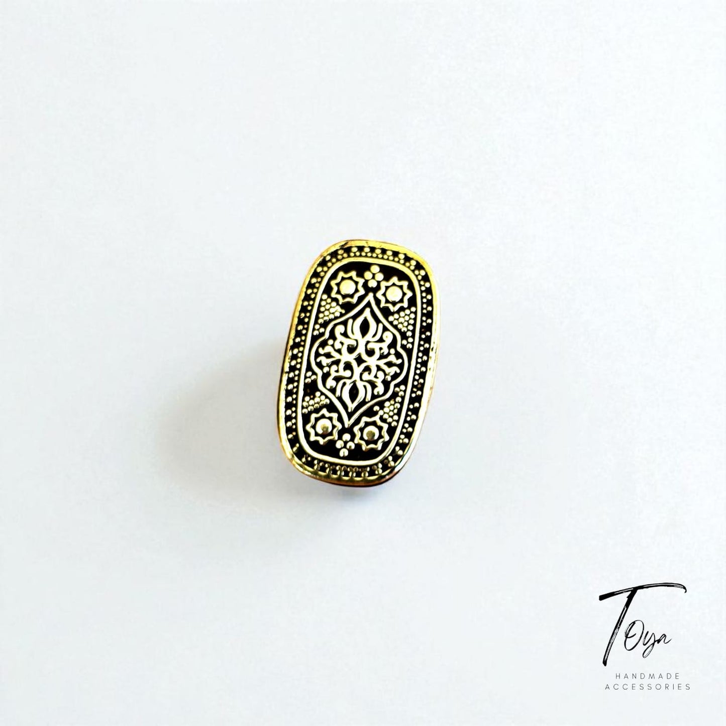 Adjustable Copper Ring for Women "Islamic Art"