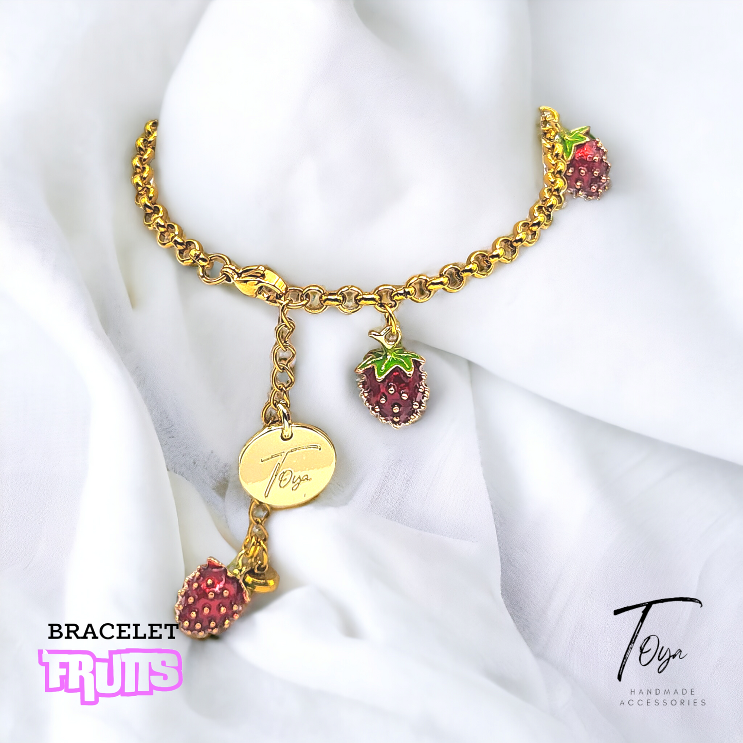 New Design Fruit Ankle Bracelet Fruits Charms Golden Plated Chain Women Ankle Bracelet