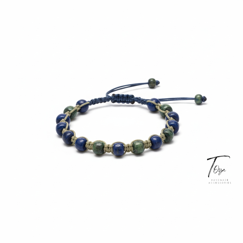 Adjustable Leather Bracelet with Colorful Resin Beads for Men and Women