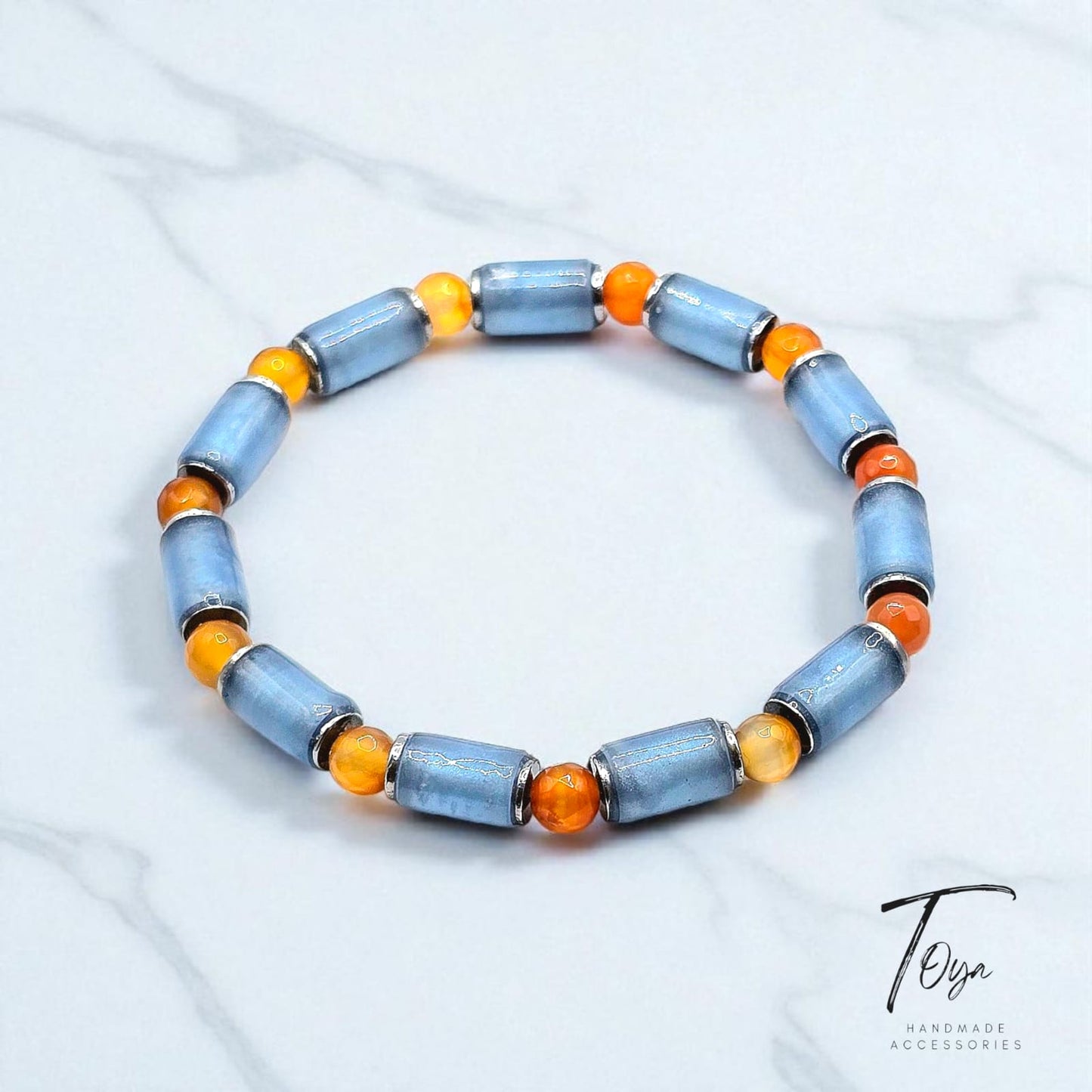 Exclusive Design of Resin and Agate with Hematite Bracelet for Men and Women