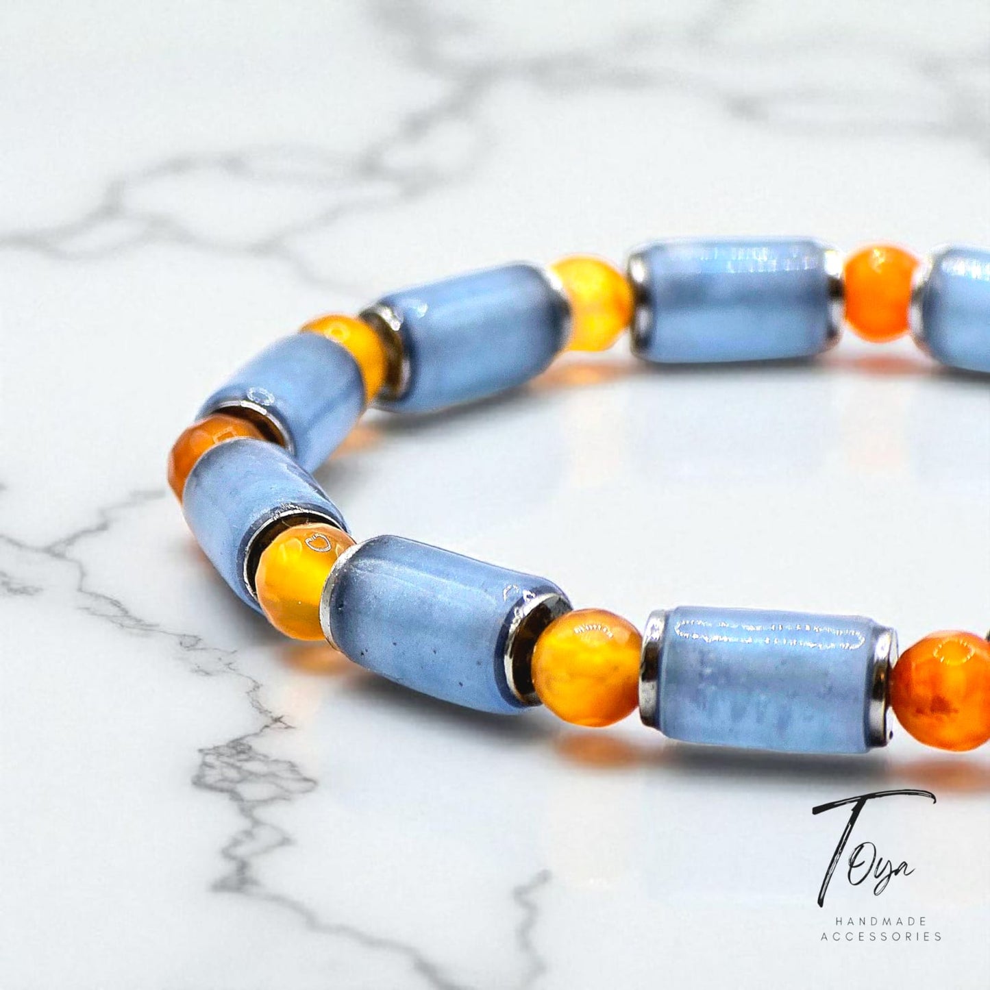 Exclusive Design of Resin and Agate with Hematite Bracelet for Men and Women