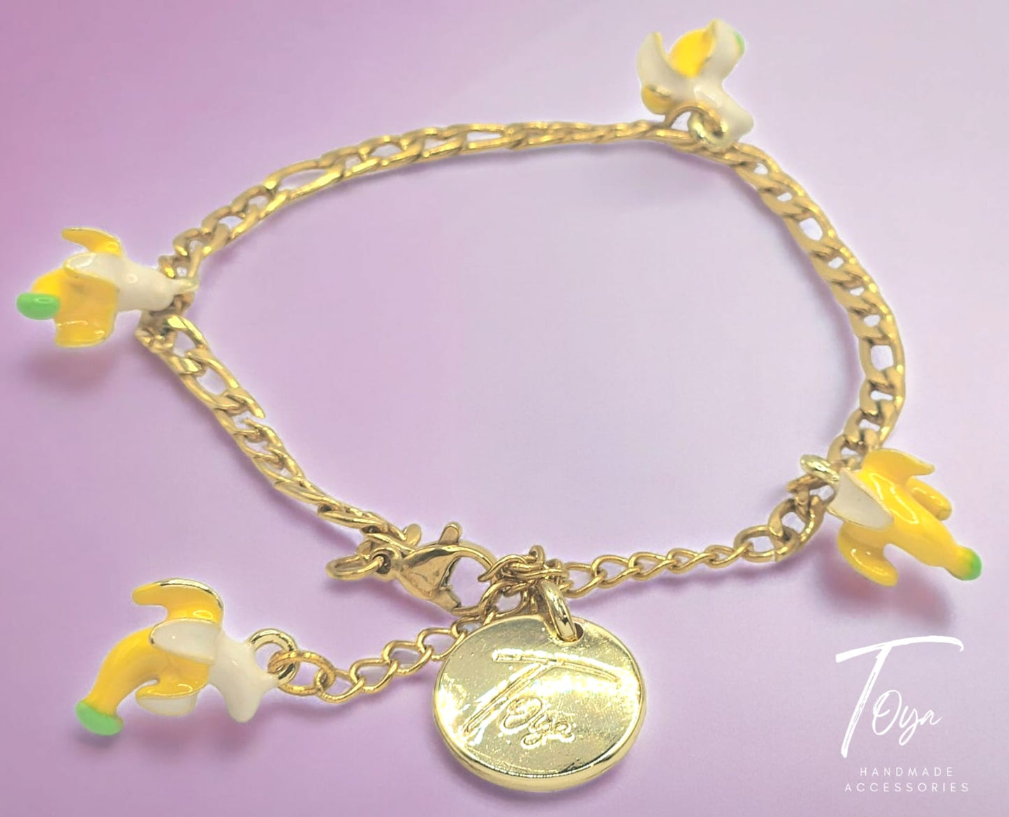 New Design Fruit Hand Bracelet Fruits Charms Golden Plated Chain Women Hand Bracelet