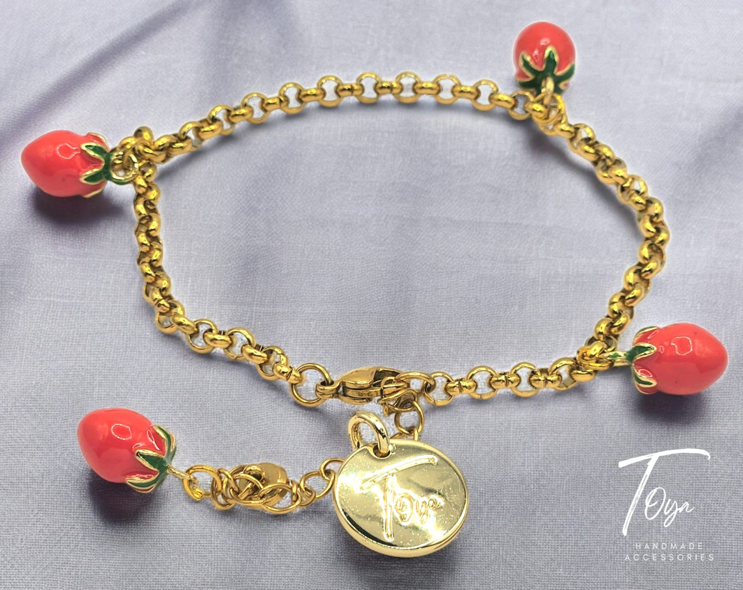 New Design Fruit Ankle Bracelet Fruits Charms Golden Plated Chain Women Ankle Bracelet