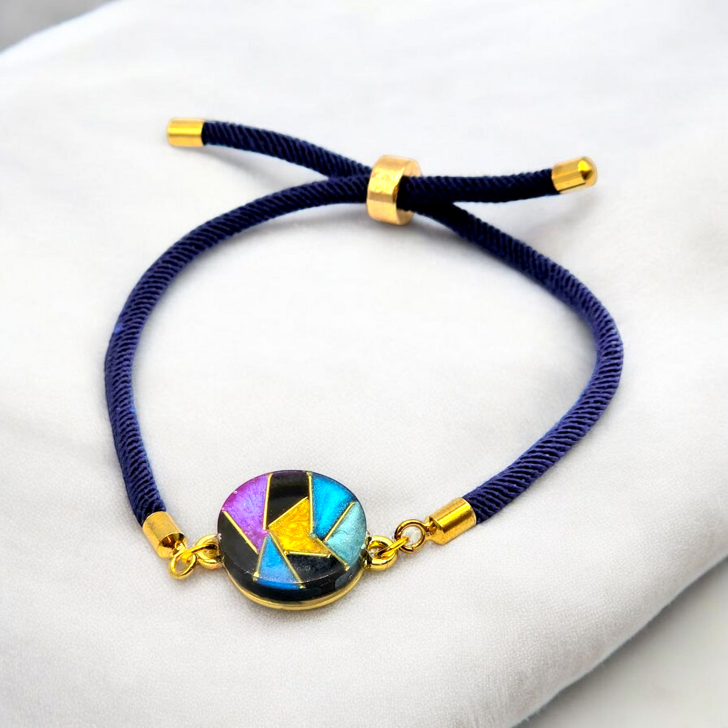 Mosaic Resin Adjustable Bracelet