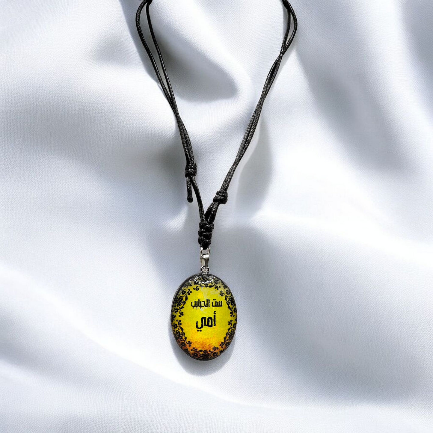 Mother's Day Resin Leather Adjustable Necklace