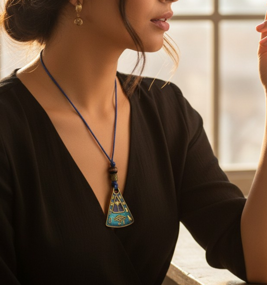 Pharaoh Protective Eye of Horus Necklace for Women