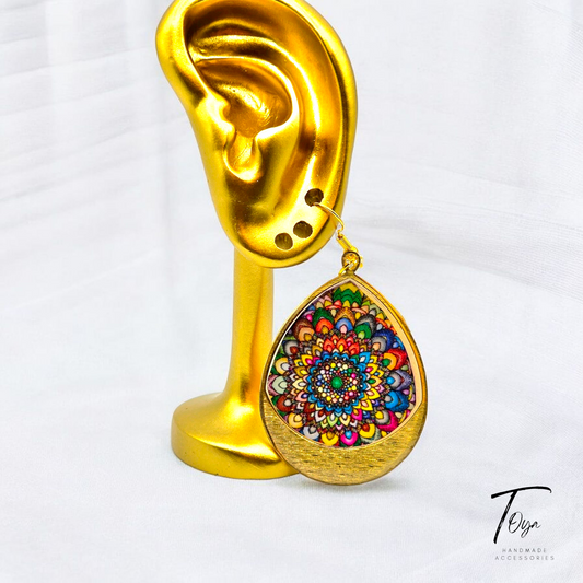 Charming Colorful Mandala Resin Earring for Women