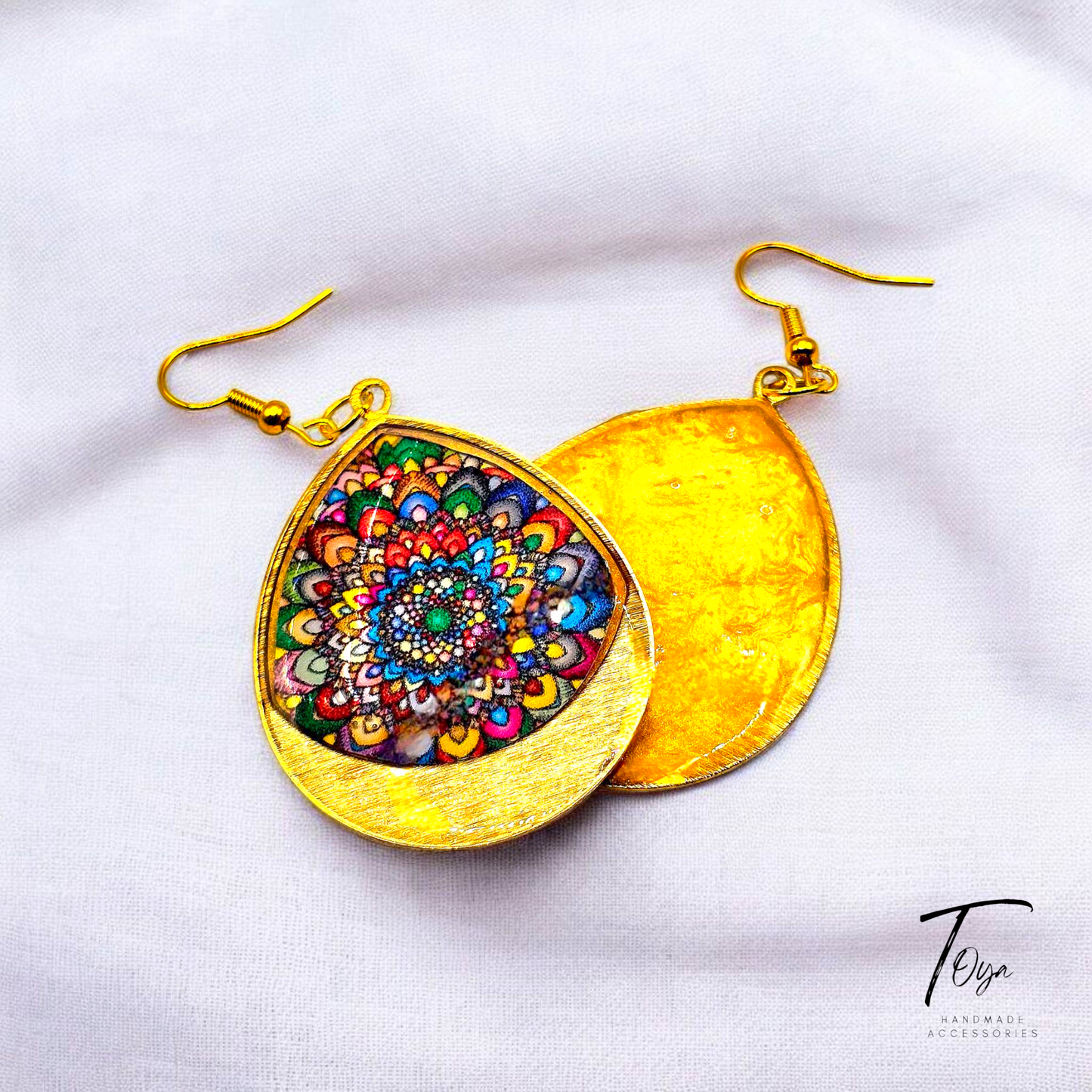Charming Colorful Mandala Resin Earring for Women
