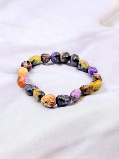 Natural Genuine Ocean Jasper Stone Healing Crystal Natural Ocean Jasper Tumbled Nugget Bracelet for Women Men Gift