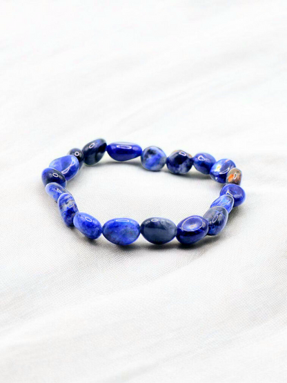 Natural Genuine Ocean Jasper Stone Healing Crystal Natural Ocean Jasper Tumbled Nugget Bracelet for Women Men Gift