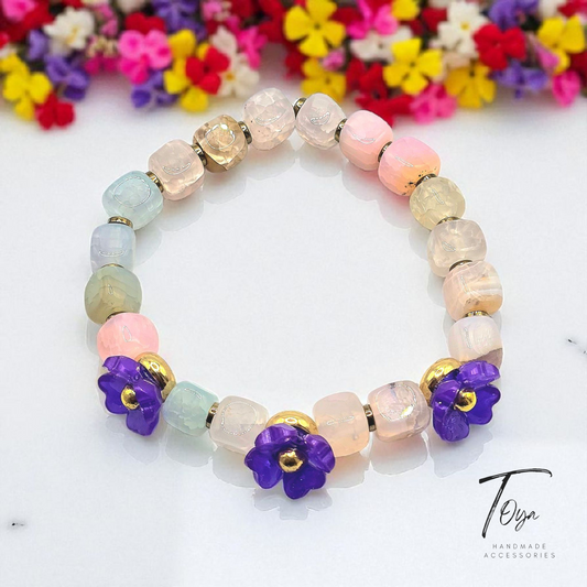 Agate Cubes Bracelet for Women