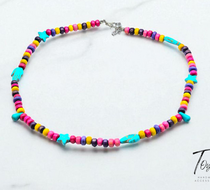Colorful Wooden Necklace for Women