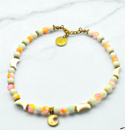 Lava and Alabaster Necklace for Women
