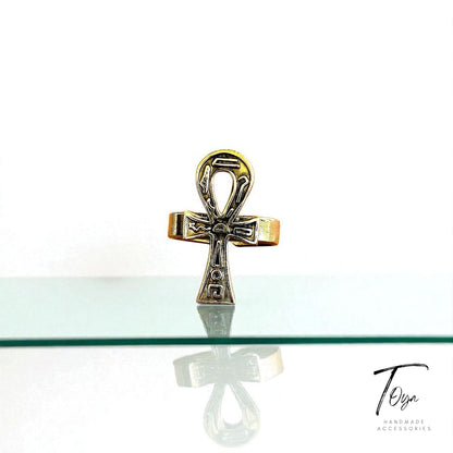 Adjustable Copper Ring for Women "Key of Life"