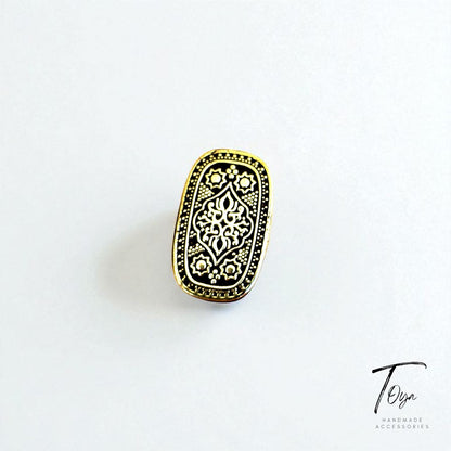 Adjustable Copper Ring for Women "Islamic Art"