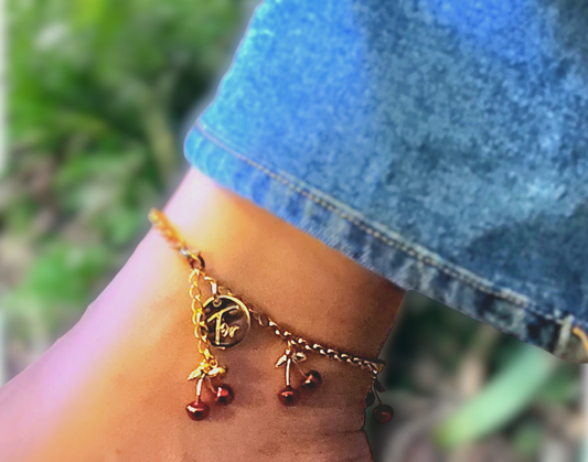 New Design Fruit Ankle Bracelet Fruits Charms Golden Plated Chain Women Ankle Bracelet