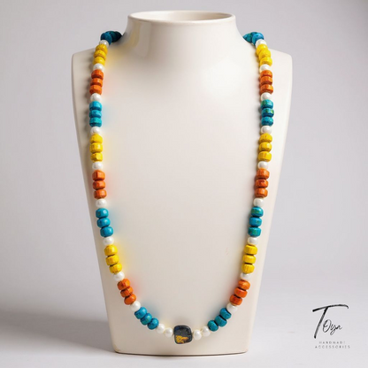 Colorful Wooden Necklace for Women