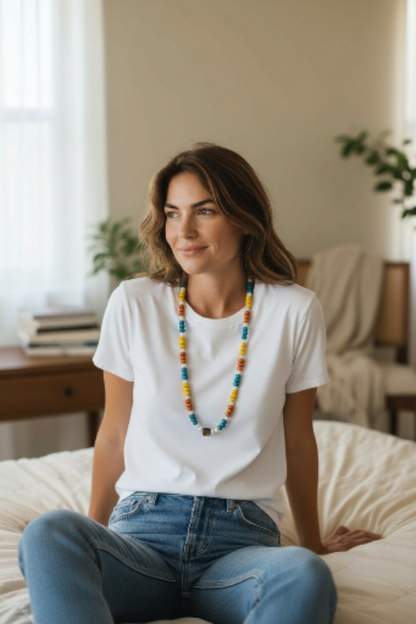 Colorful Wooden Necklace for Women