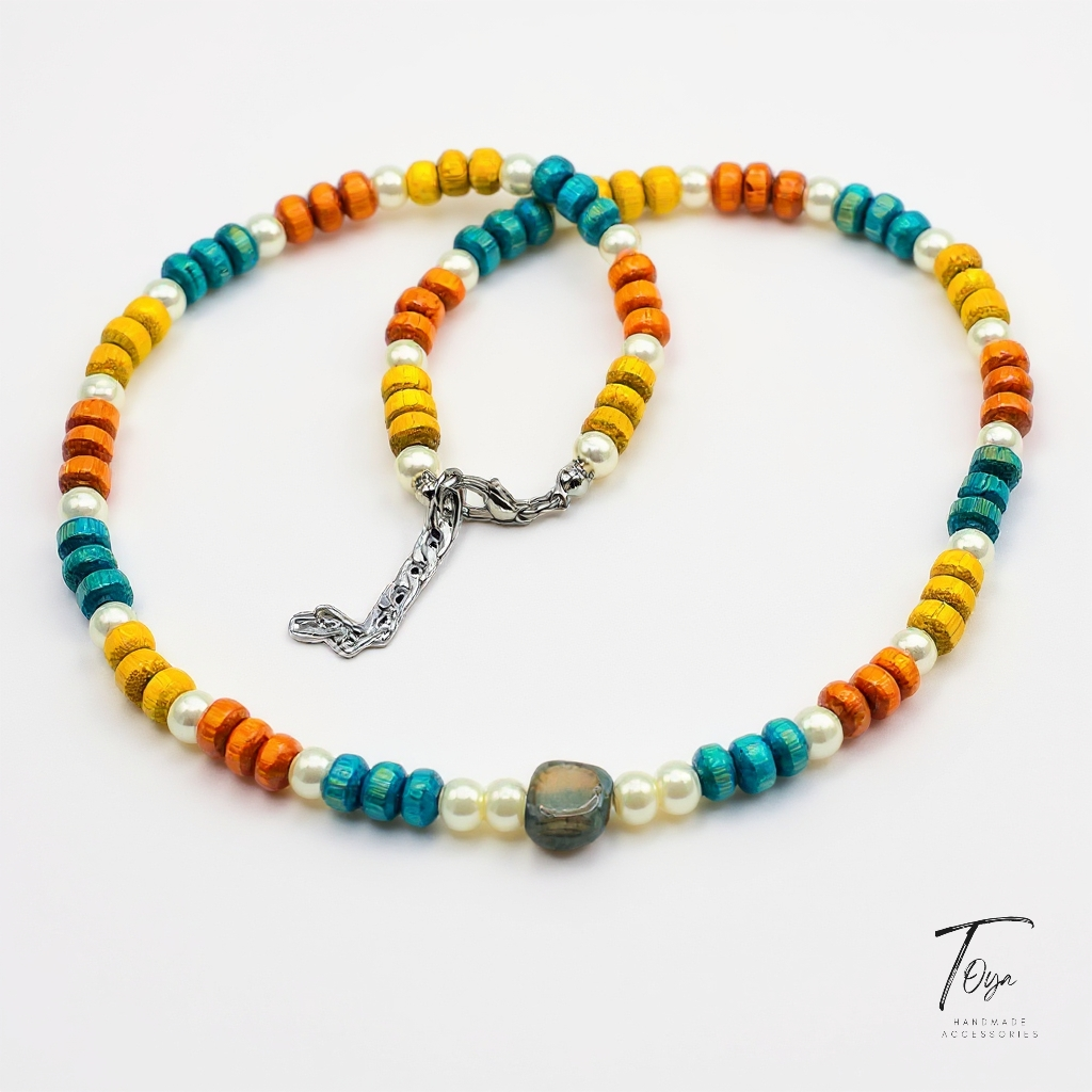 Colorful Wooden Necklace for Women
