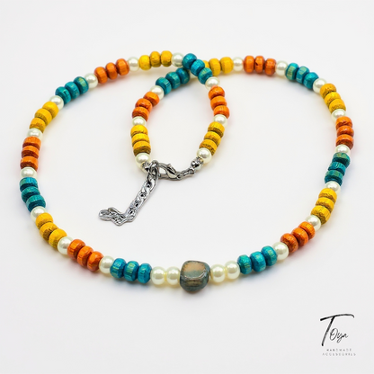 Colorful Wooden Necklace for Women