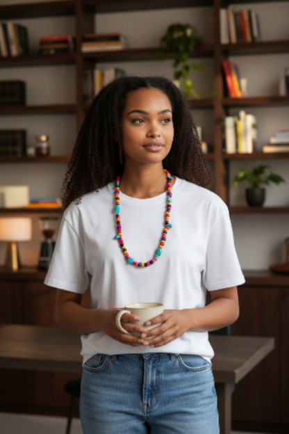 Colorful Wooden Necklace for Women