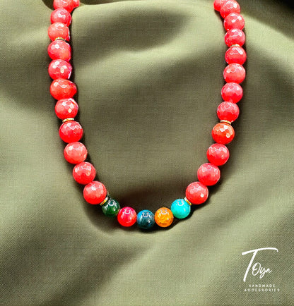 Colorful Agate Necklace for Women