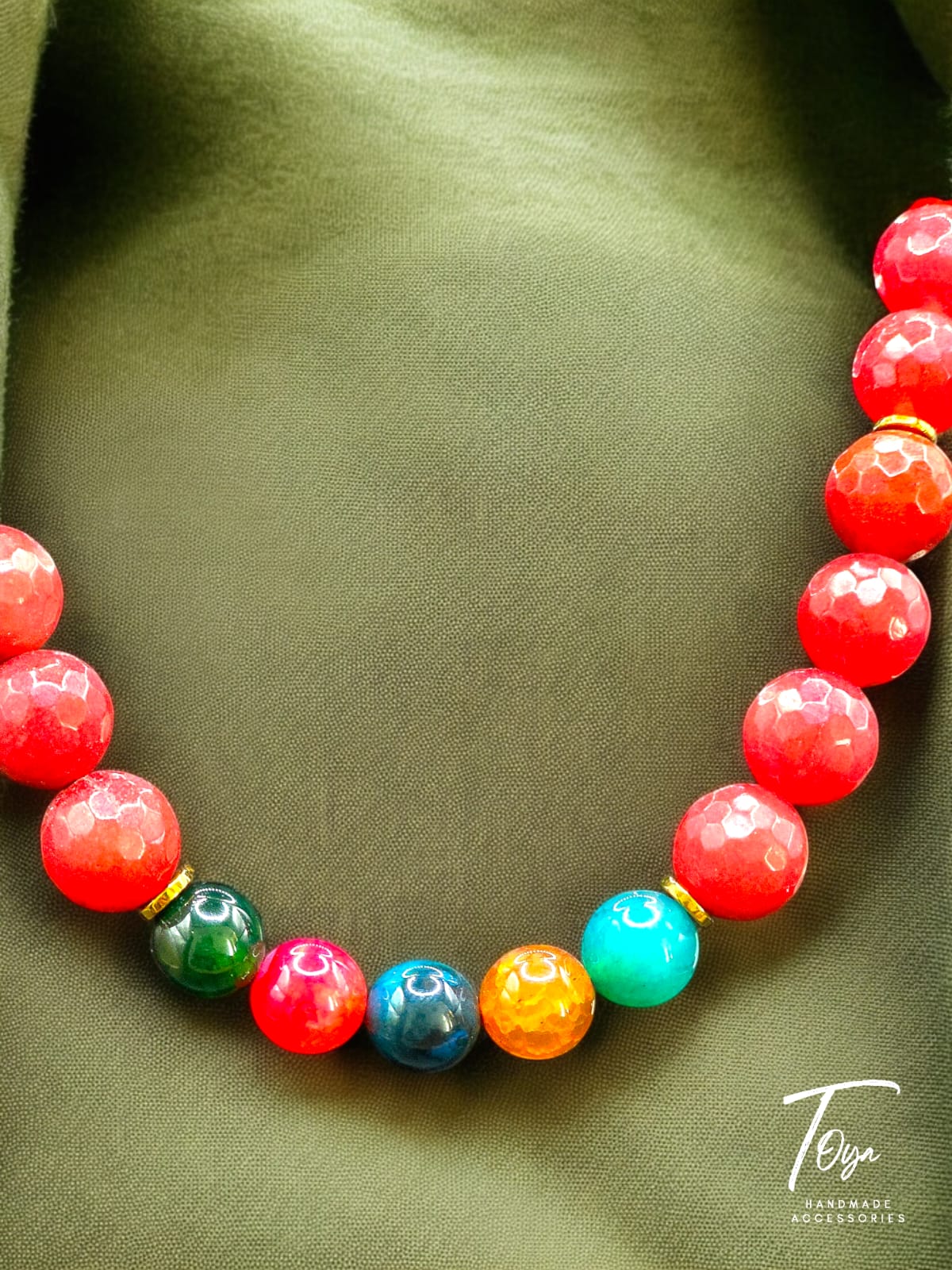 Colorful Agate Necklace for Women