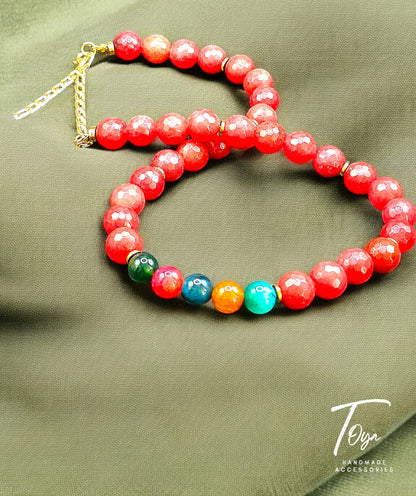 Colorful Agate Necklace for Women