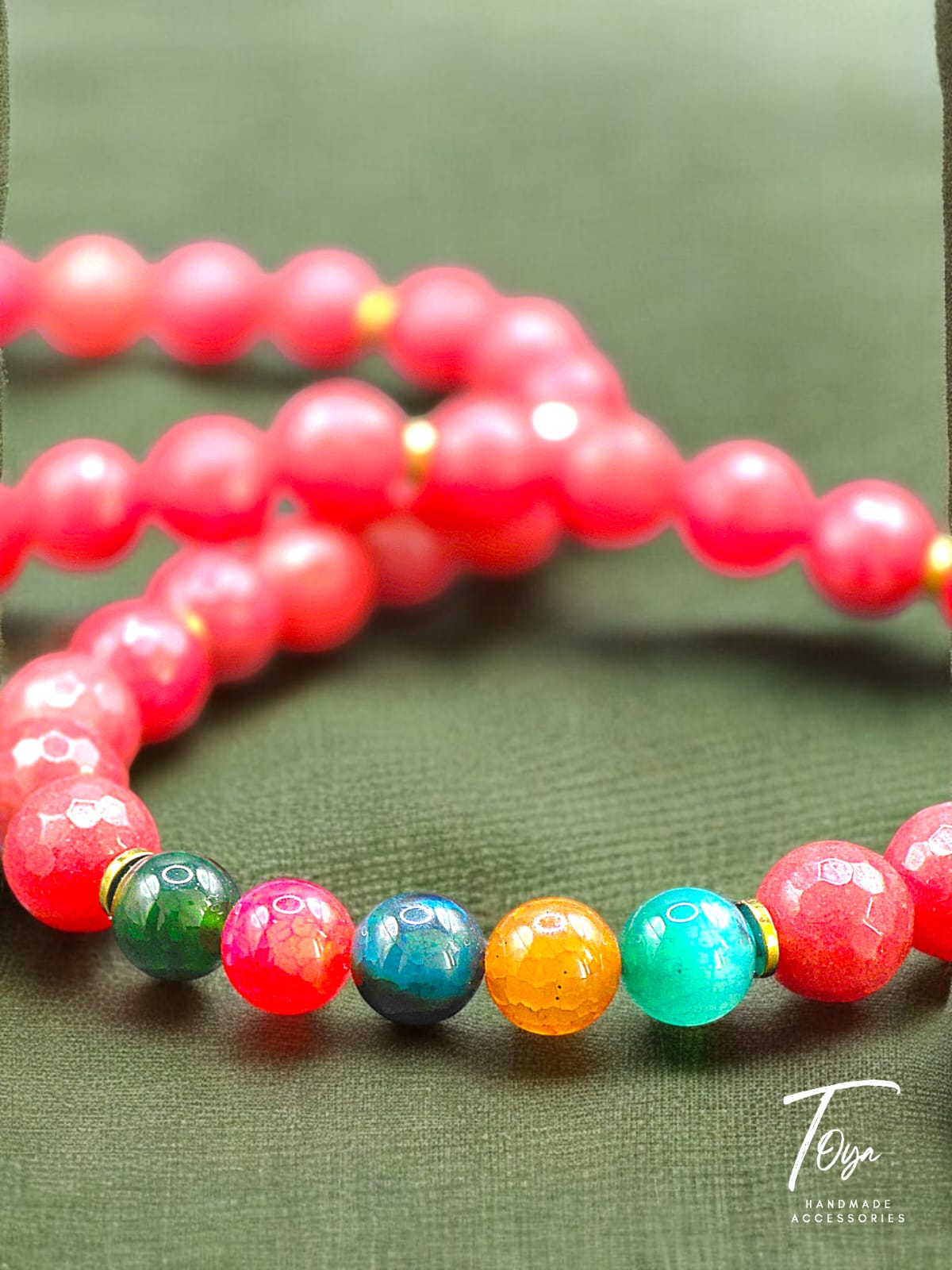 Colorful Agate Necklace for Women