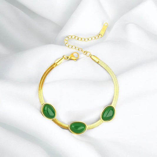 18K Gold Plated Steel Bracelet for Women