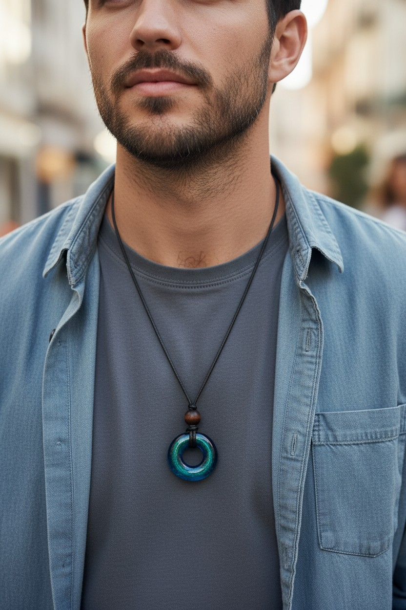 Exotic Boho Style Men Leather Chain