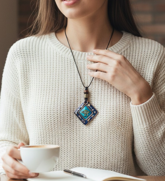 Pharaoh Protective Eye of Horus Necklace for Women